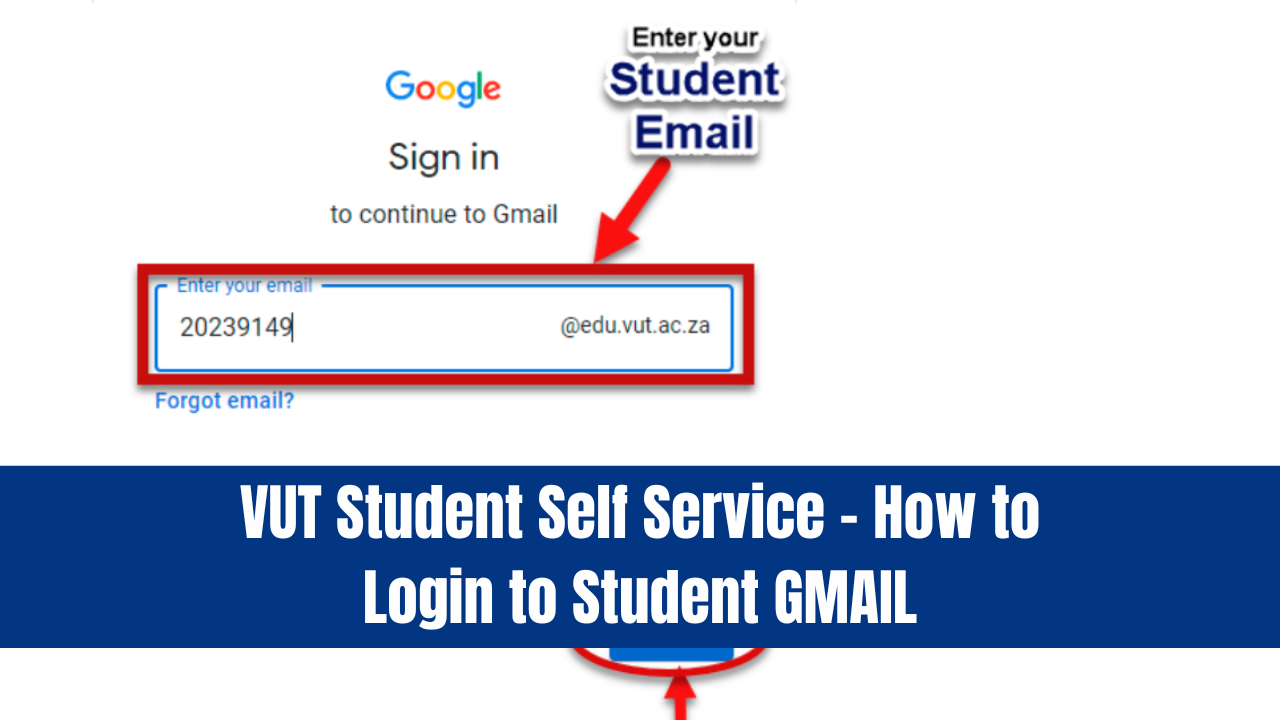 VUT Student Self Service – How to Login to Student GMAIL